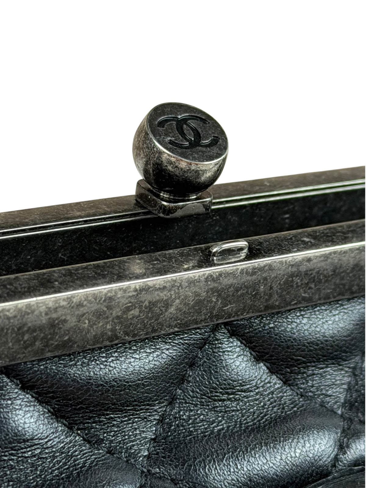 Chanel Black Python Leather Kiss-Lock Flap Bag 2015