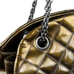 Chanel Metallic Gold Patent Leather Just Medemoiselle Bowling Bag 2011