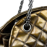 Chanel Metallic Gold Patent Leather Just Medemoiselle Bowling Bag 2011