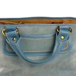Celine Baby Blue Suede Leather Trip Boogie Handbag