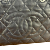 Chanel Navy Quilted Leather Lido Chain Shoulder Tote 2009