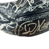 Balenciaga Black/White Leather Le Cagole Graffiti Shoulder Bag
