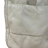Chanel Coco Cocoon Ivory Puff Leather Boston Handbag 2009