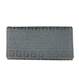 Fendi Vintage Black Zucca Print Long Wallet