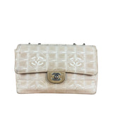Chanel Vintage Beige Travel Line Classic Flap 2001