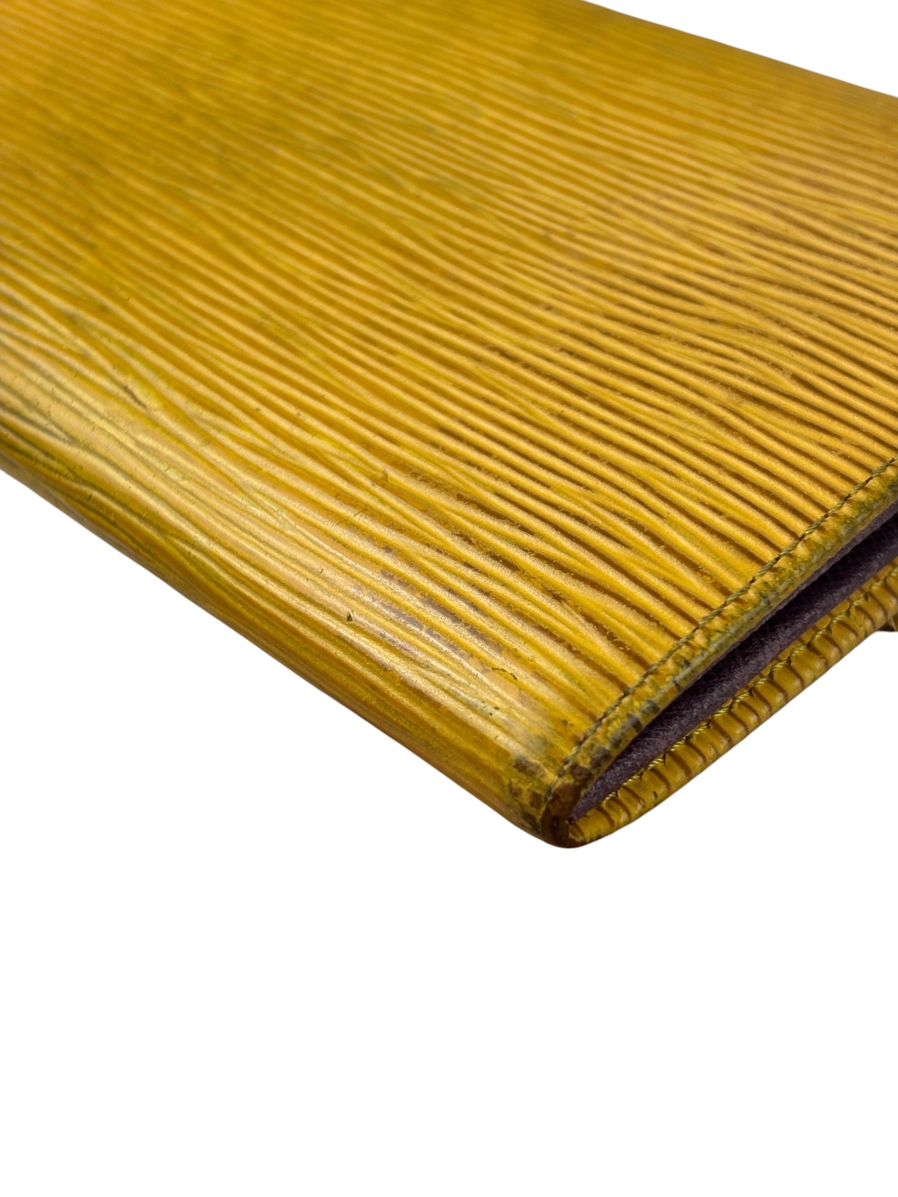 Louis Vuitton Yellow Epi Leather Long Wallet