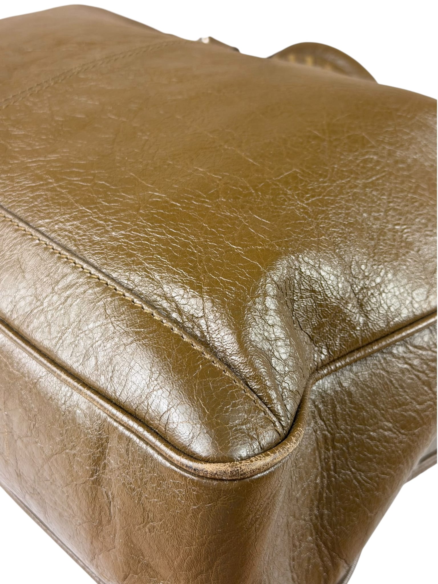 Balenciaga Brown Motocross Classic Travel Bag
