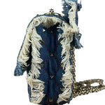 Valentino Garavani Denim Rockstud Spike Shoulder Bag