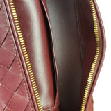 Bottega Veneta Burgundy Leather Intrecciato Bang Bang Vanity Two-Way Bag