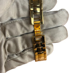 Gucci Vintage Gold-Plated Black Dial Roman Bezel Watch