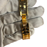 Gucci Vintage Gold-Plated Black Dial Roman Bezel Watch