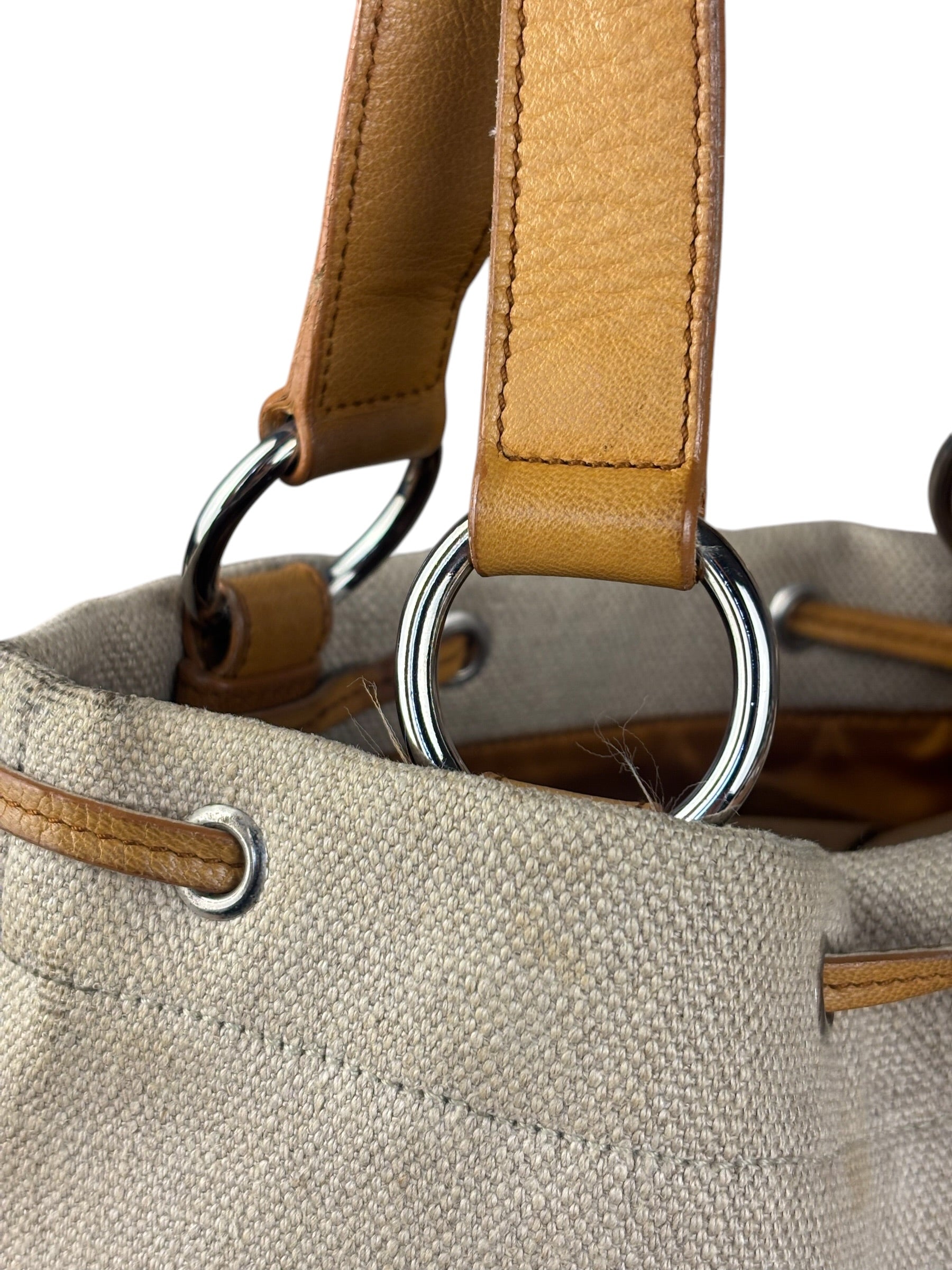 YSL Canvas Kahala Heart Tote