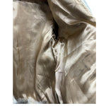 Diva Brown/White Zip-Up Rabbit Fur Jacket