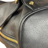 MCM Vintage Black Leather Studded Drawing Backpack