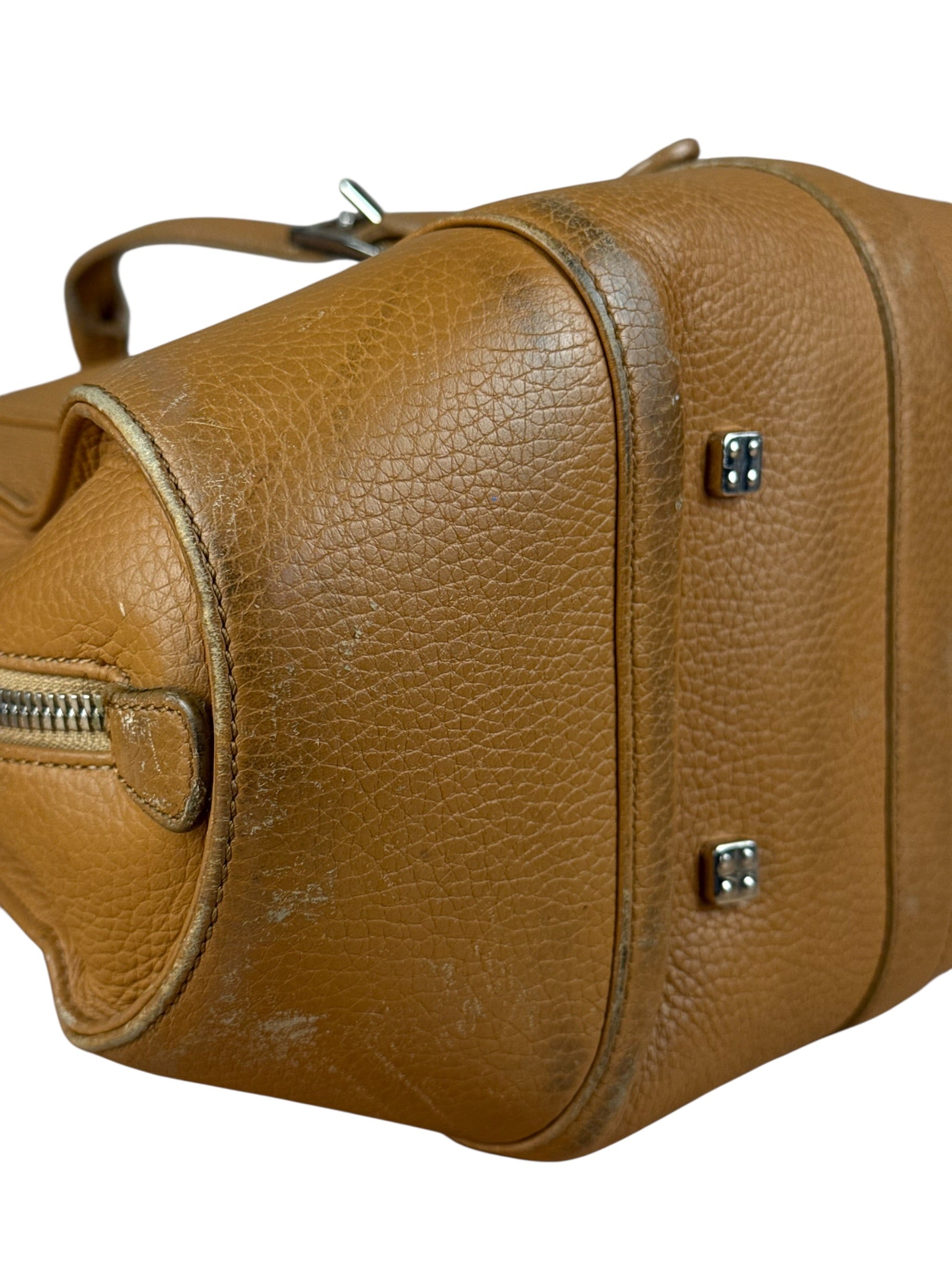 Loewe Brown Leather Senda Top Handle Bag