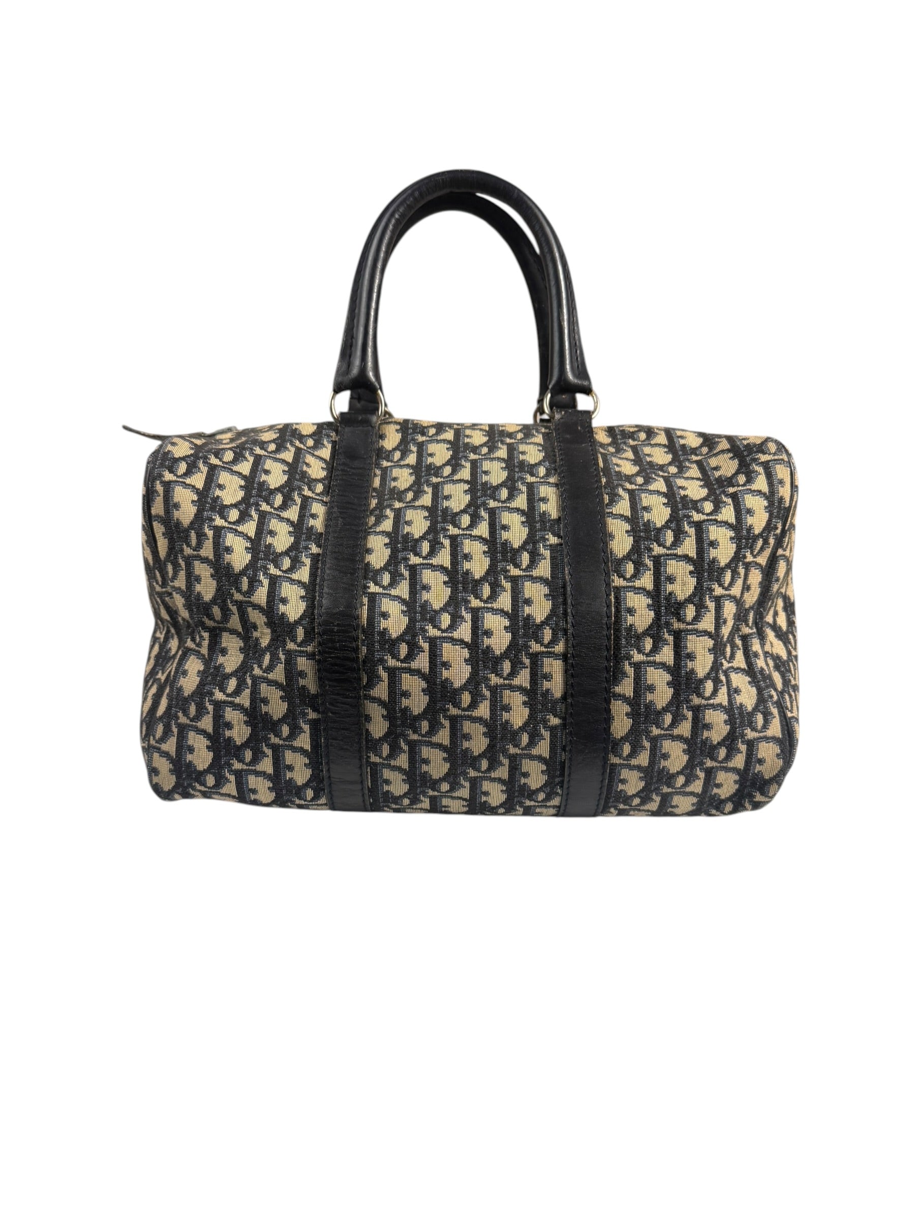 Christian Dior Vintage Navy Blue Trotter Boston Bag