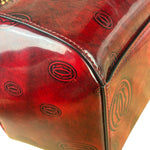 Cartier Red Patent Leather Logo Embossed Handbag