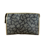 Yves Saint Lauren Vintage Gray Giraffe Printed Leather Clutch