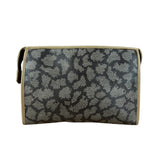 Yves Saint Lauren Vintage Gray Giraffe Printed Leather Clutch