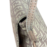 Fendi Pastel Pink Leather Trim Zucca Flap Vitello Tube Messenger Bag