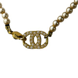Chanel Vintage Coco Pearl/CC Pendant Necklace