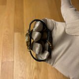 Fendi Oval Silver Dial Gold Plated Interchangeable Bands