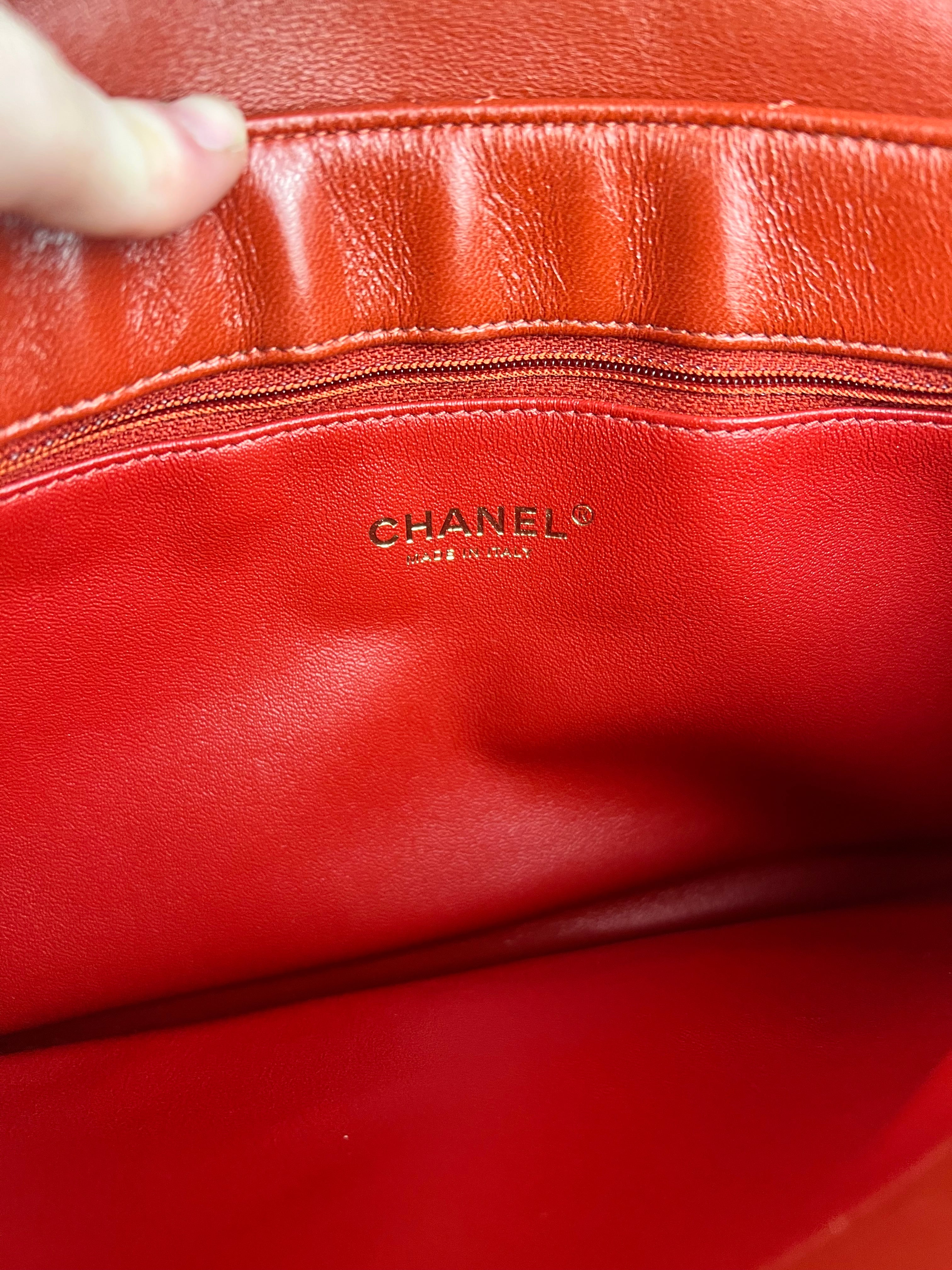 Chanel Chevron Quilted Envelope Clutch