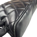 Chanel Vintage Black Quilted Leather Shoulder Bag 1987