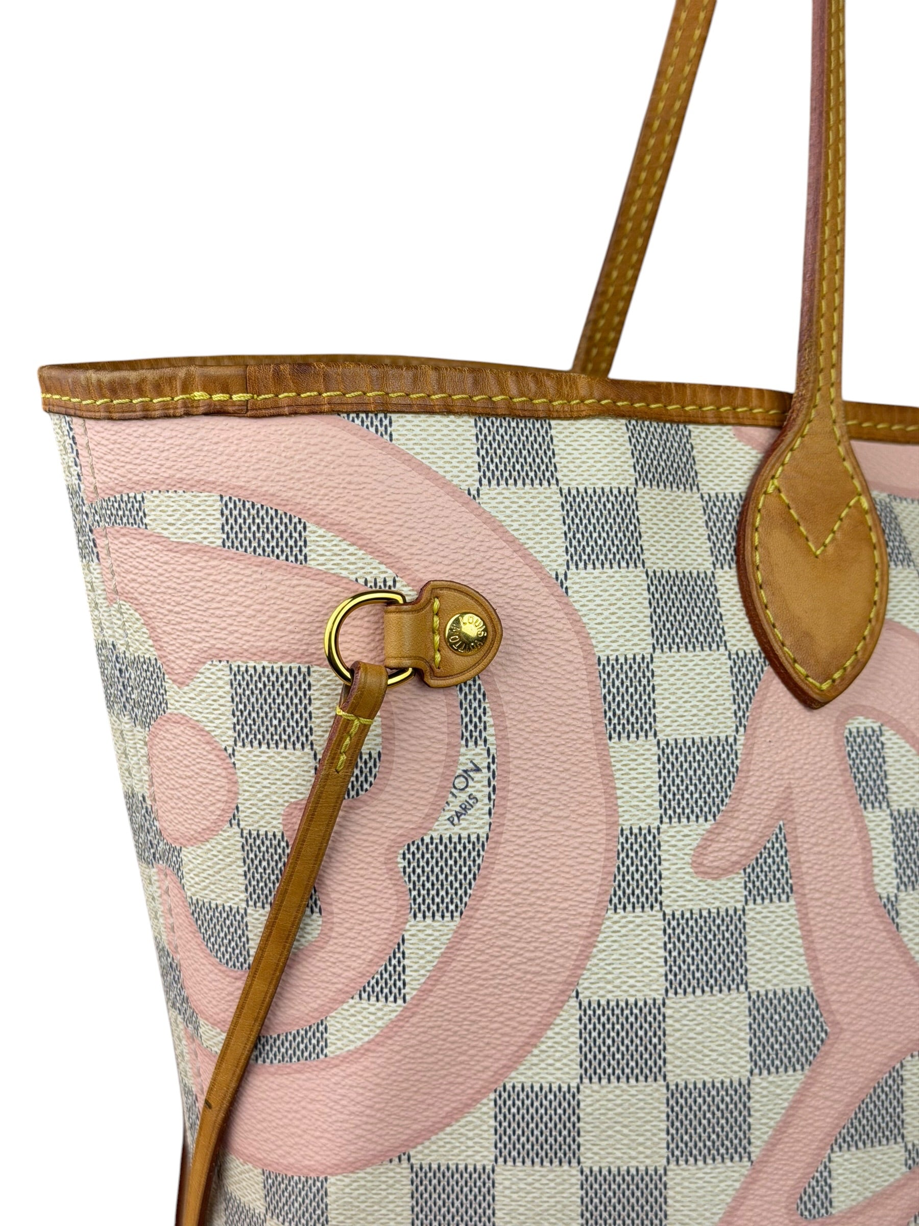 Louis Vuitton Limited Edition Pink Damier Azur Tahitienne Neverfull GM