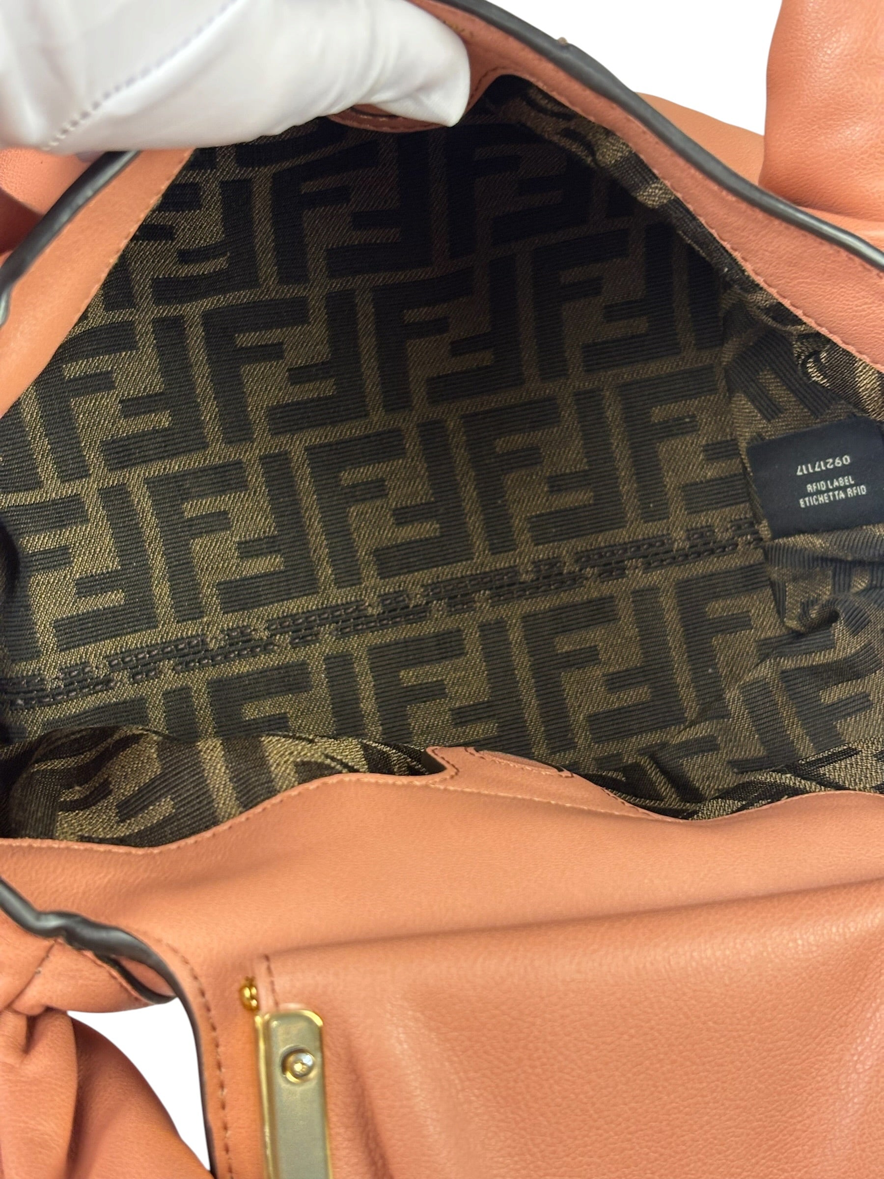 Fendi Pink Leather Spy Spice Mall Two-Way Bag