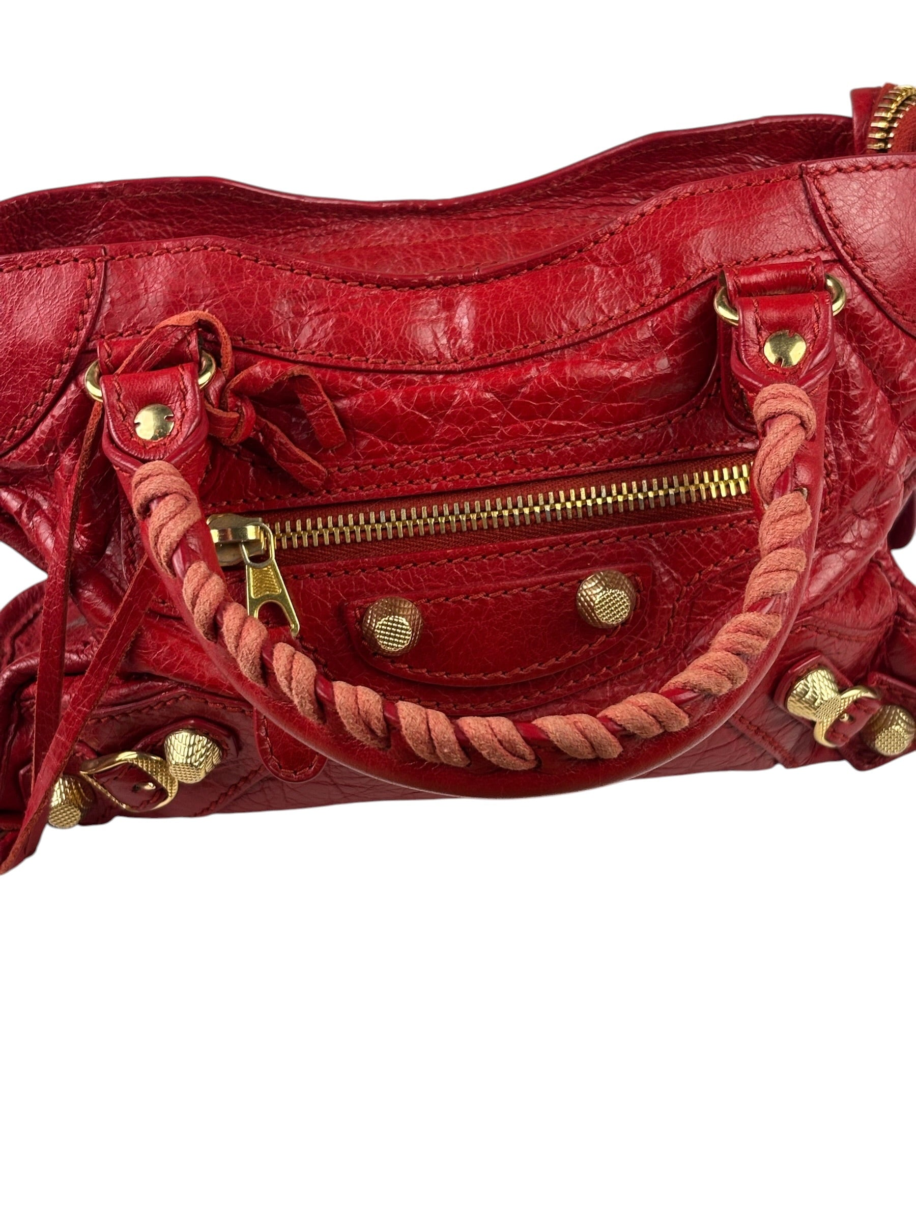 Balenciaga Red Calfskin Mini Le City Bag