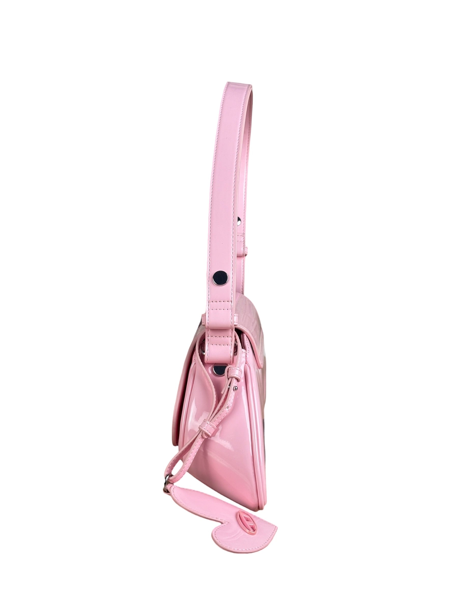 Diesel Pink Patent Leather Play Shoulder Bag