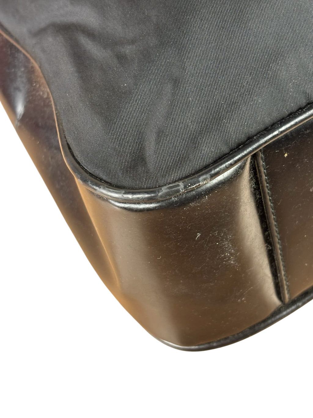 Prada Black Tessuto Nylon/Leather Large Spazzolato Hobo Bag