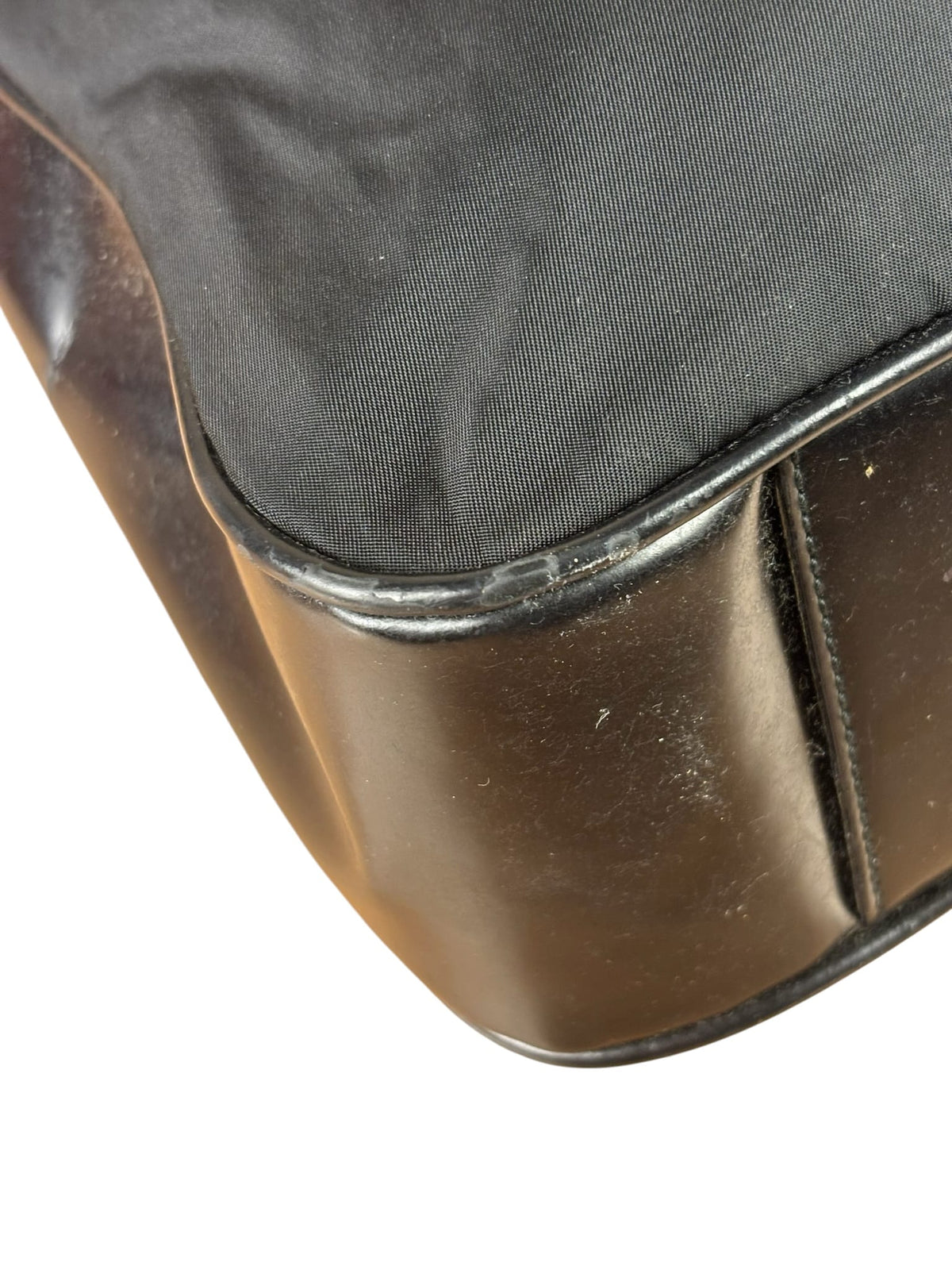 Prada Black Tessuto Nylon/Leather Large Spazzolato Hobo Bag