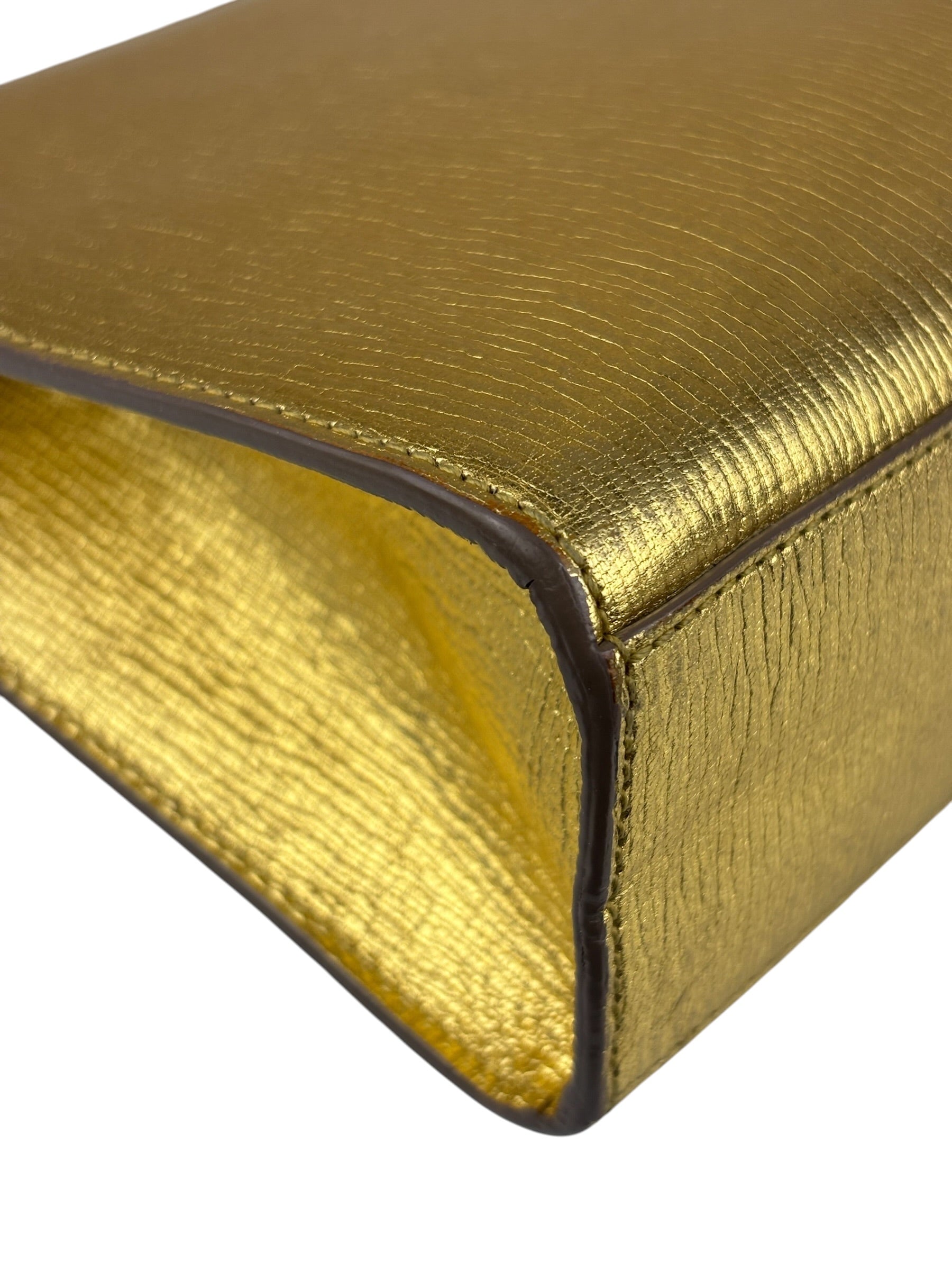 Christian Dior Gold/Metallic Leather Diorever Shoulder Bag