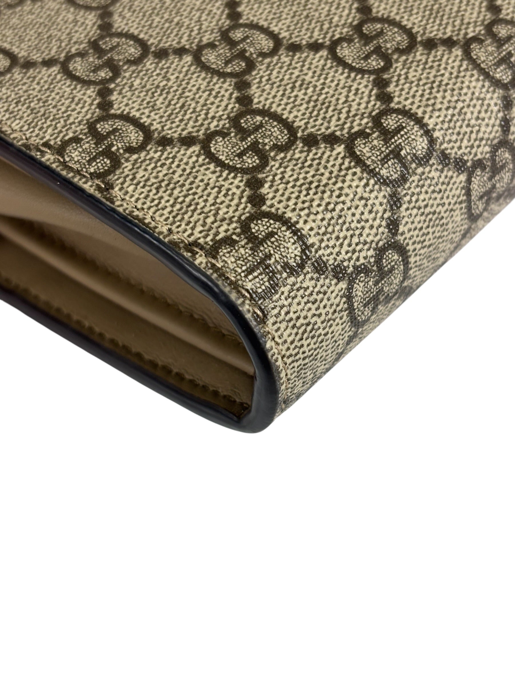 Gucci Beige Leather GG Dionysus Small Wallet On Chain