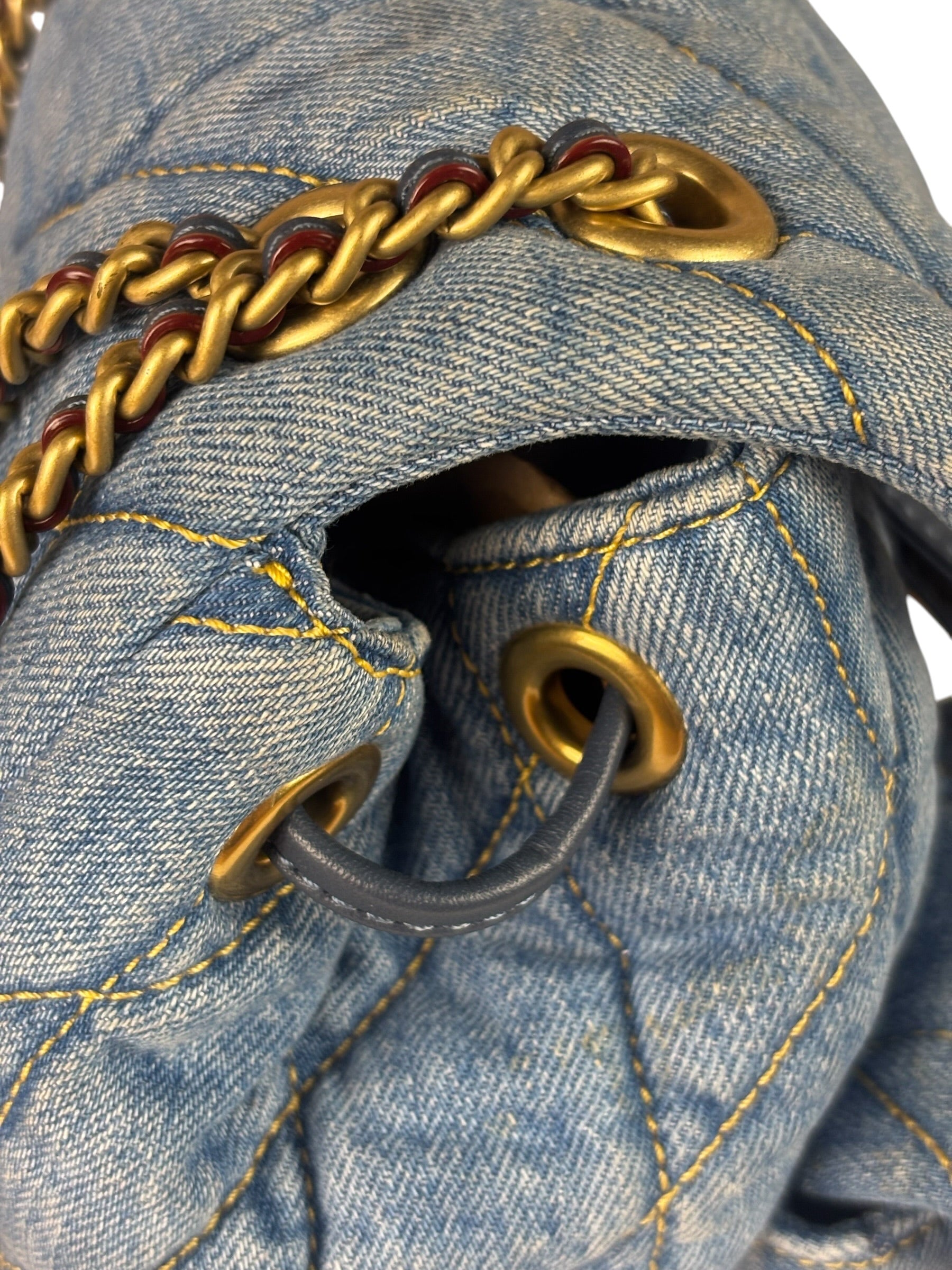 Coach Blue Denim Mini Tabby Backpack