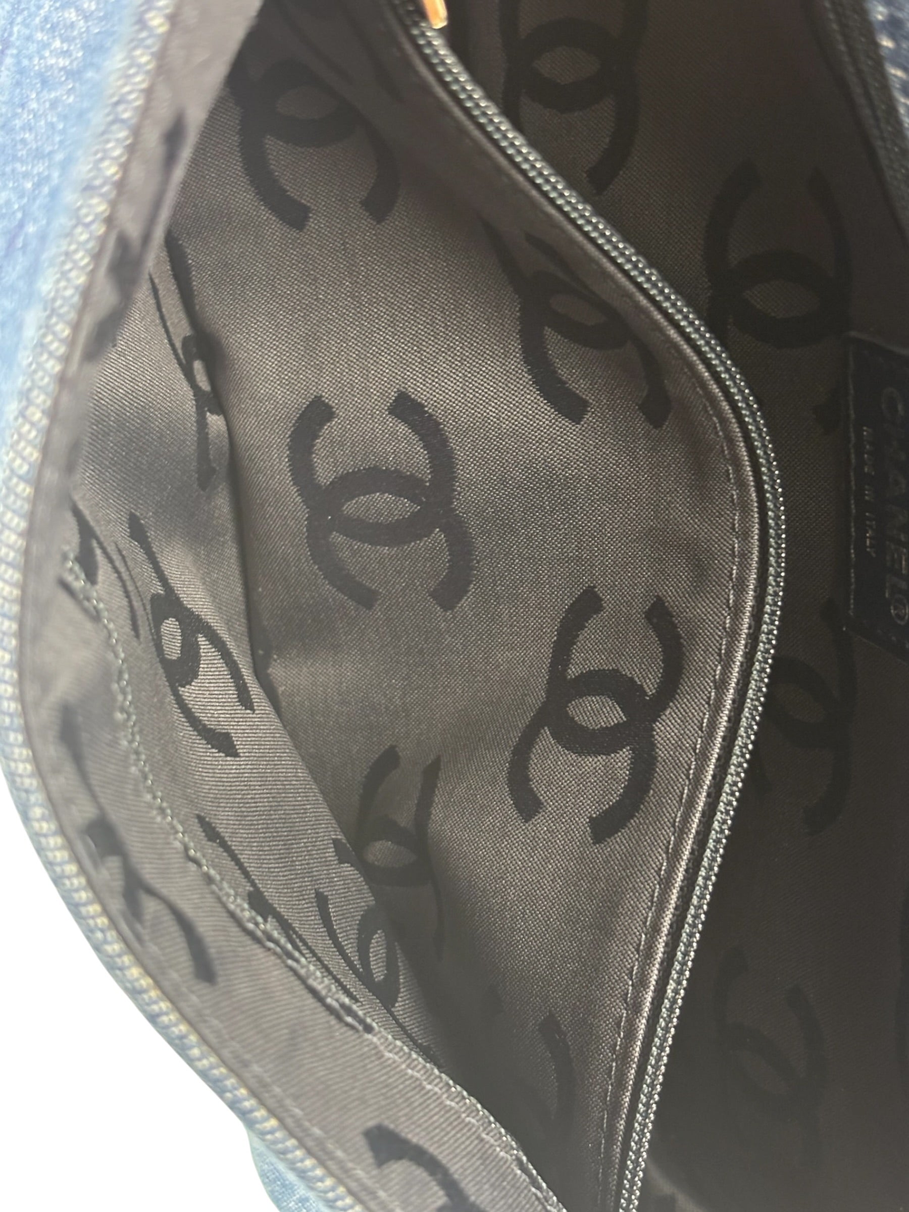 Chanel CC Denim Logo Flap Shoulder Bag 2002