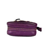 Gucci Vintage Purple Leather Small Snaffle Bit Shoulder Bag