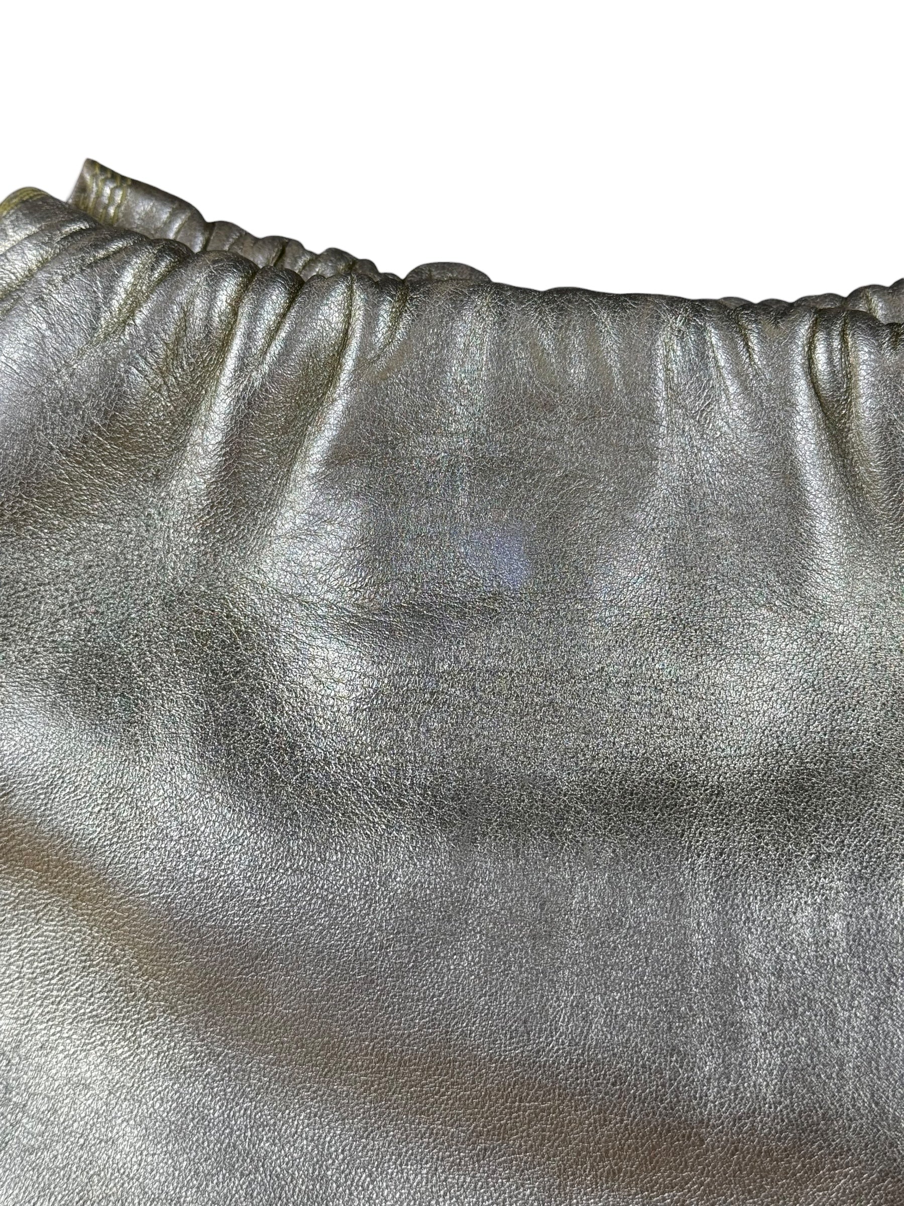 Loewe Gold Leather Anagram Shoulder Bag