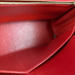 Hermes Kelly 32 Courchevel Rouge Vif Gold Handbag 1997