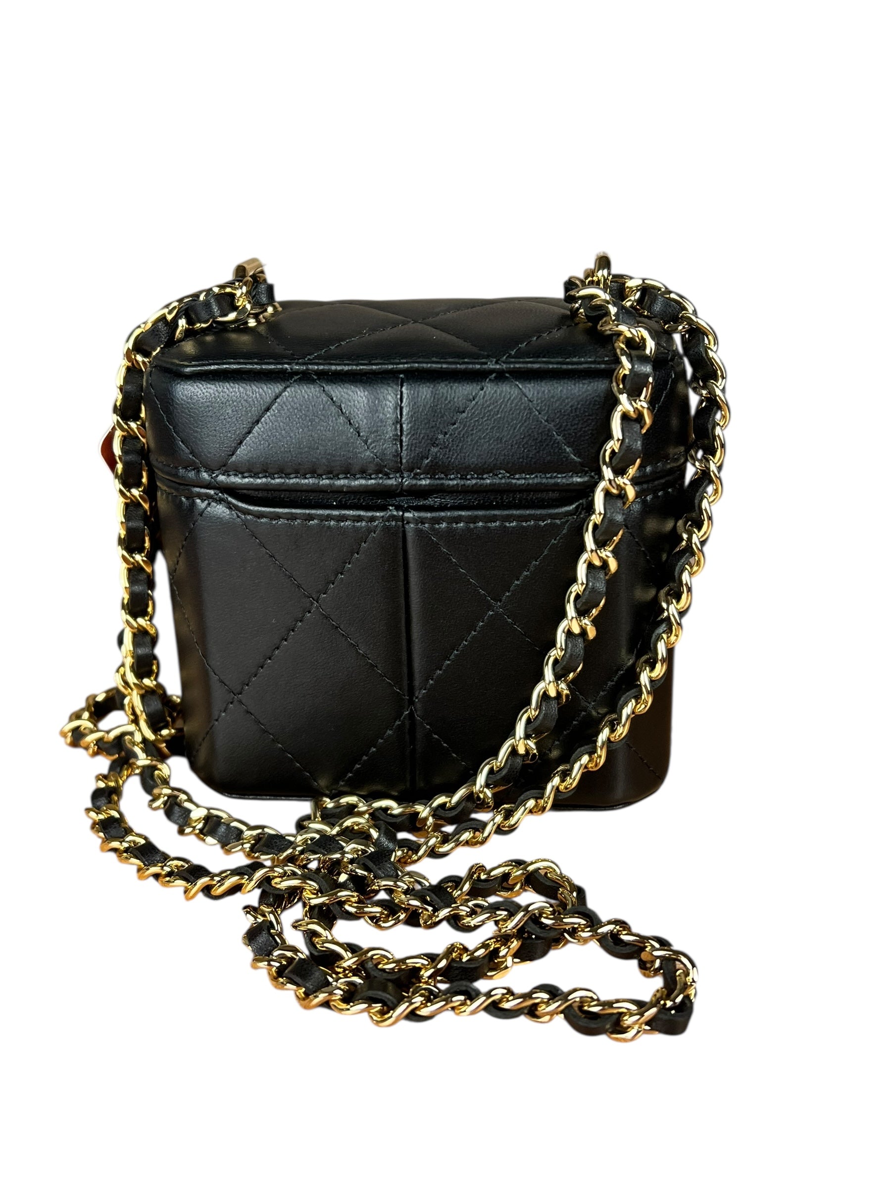 Chanel Lambskin Quilted Leather Cosmetic Bag