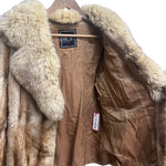 Vintage Erifort Sandy Tan Fox Fur Trim Mink Body Fur Coat