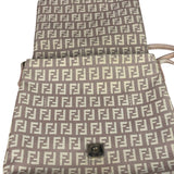 Fendi Pastel Pink Leather Trim Zucca Flap Vitello Tube Messenger Bag
