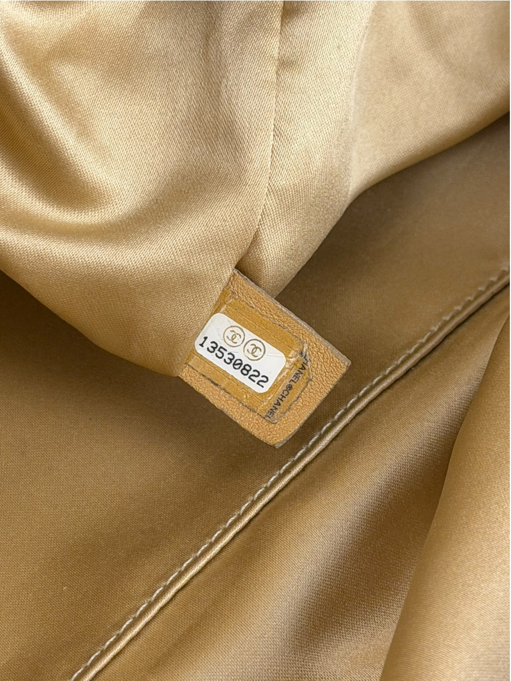 Chanel Beige Quilted Leather Tote 2009
