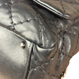 Chanel Black Leather Paris Moscow Flap/Chain Shoulder Bag 2005