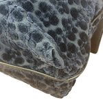 Bottega Veneta Vintage Blue Leopard Chenille Shoulder/Hand Bag