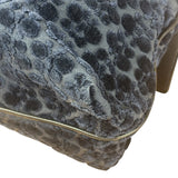 Bottega Veneta Vintage Blue Leopard Chenille Shoulder/Hand Bag