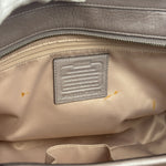 Coach Putty Grey Leather Taylor Eyelet Caryall Shoulder Bag