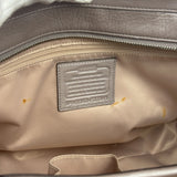 Coach Putty Grey Leather Taylor Eyelet Caryall Shoulder Bag